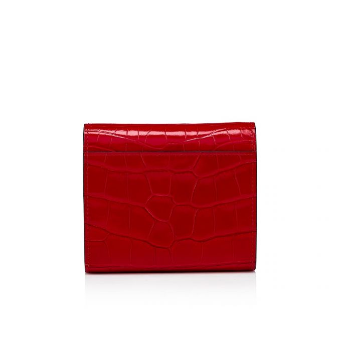 Christian Louboutin Elisa Compact Wallet Creative Koža Wallets Ženske Novčanici Crvene | RS-65635