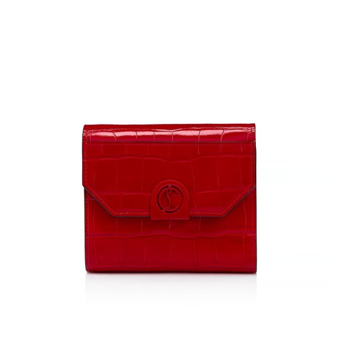 Christian Louboutin Elisa Compact Wallet Creative Koža Wallets Ženske Novčanici Crvene | RS-65635