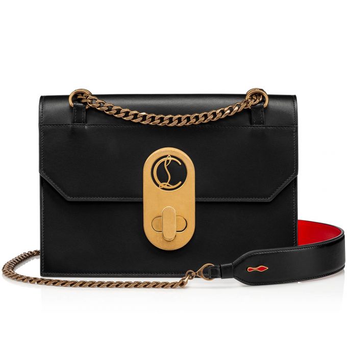 Christian Louboutin Elisa Large Classic Koža Cross Body Bags Ženske Cross Body Bags Crne | RS-29589