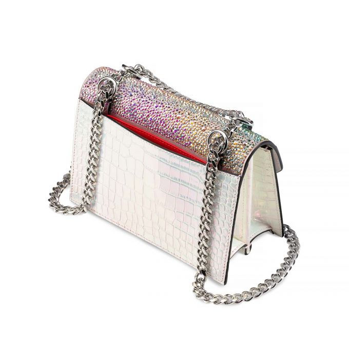 Christian Louboutin Elisa Mini Strass Cross Body Bags Ženske Cross Body Bags Roze Bijele Visebojne Srebrne | RS-00251