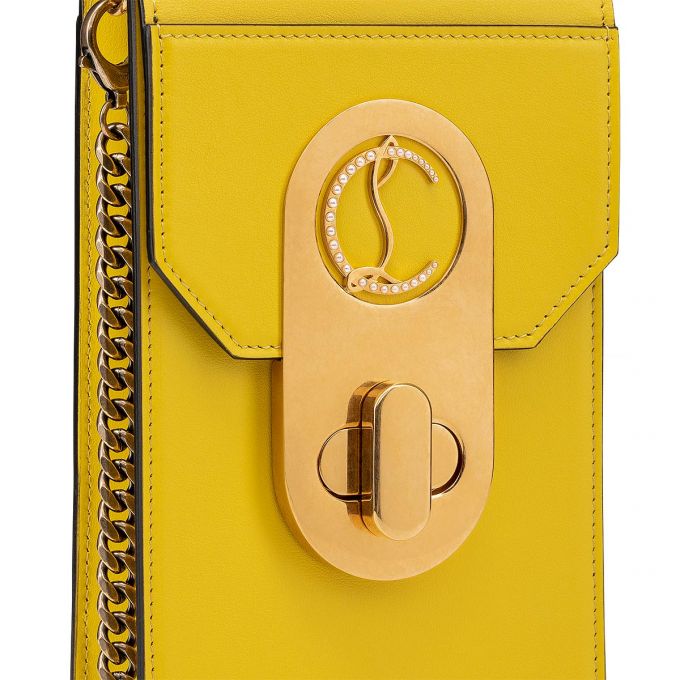 Christian Louboutin Elisa Phone Pouch Classic Koža Pouches Ženske Pouches Žute Zlatne | RS-16295