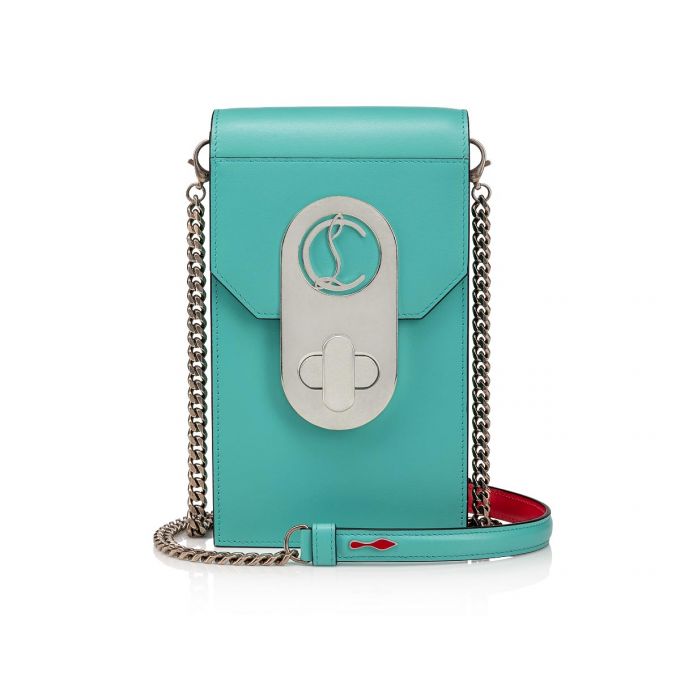 Christian Louboutin Elisa Phone Pouch Classic Koža Cross Body Bags Ženske Cross Body Bags Tirkizne Srebrne | RS-74739