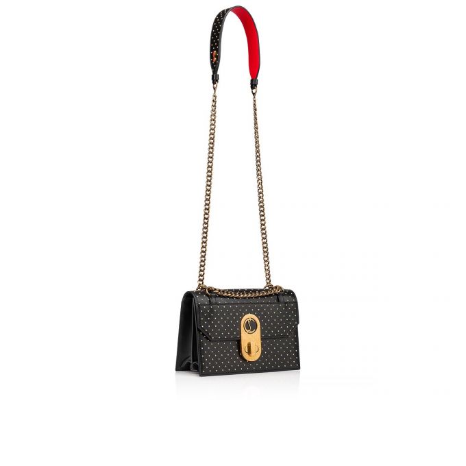 Christian Louboutin Elisa Small Classic Koža Cross Body Bags Ženske Cross Body Bags Crne Zlatne | RS-35777