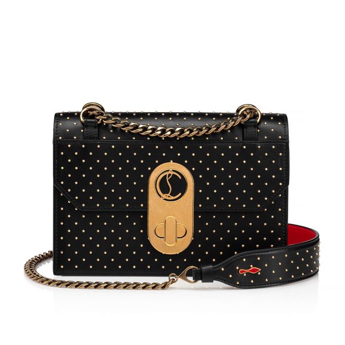 Christian Louboutin Elisa Small Classic Koža Cross Body Bags Ženske Cross Body Bags Crne Zlatne | RS-35777