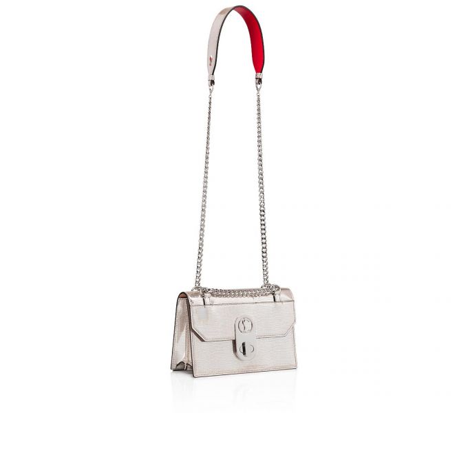 Christian Louboutin Elisa Small Creative Koža Evening Bags Ženske Evening Bags Bež Srebrne | RS-68558