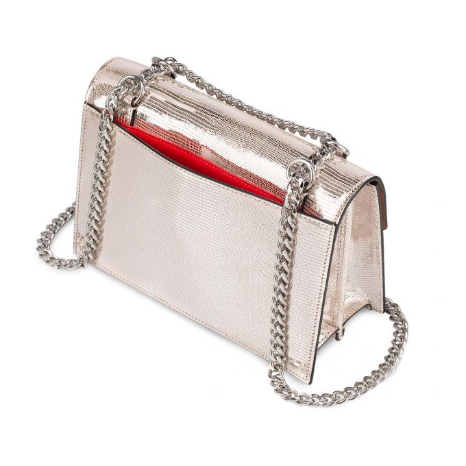 Christian Louboutin Elisa Small Creative Koža Evening Bags Ženske Evening Bags Bež Srebrne | RS-68558