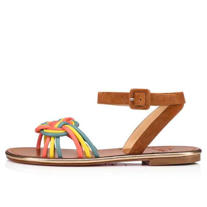 Christian Louboutin Ella Nappa Sandals Ženske Sandale Visebojne | RS-80031