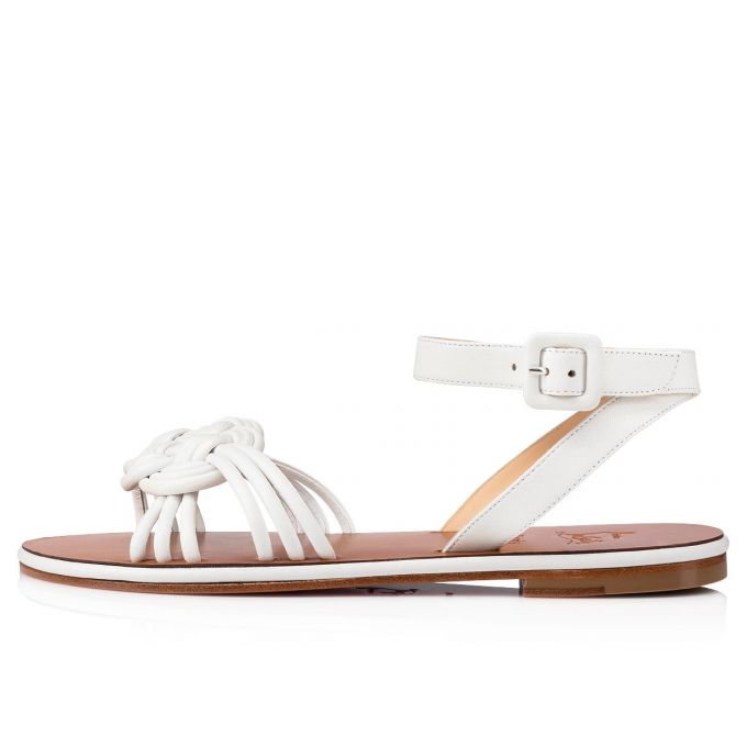 Christian Louboutin Ella Nappa Sandals Ženske Sandale Bijele | RS-96311