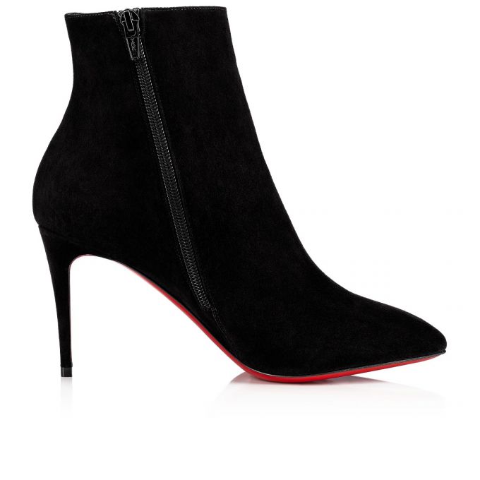 Christian Louboutin Eloise Booty 085 85 Veau Velours Boots Ženske Čizme Crne | RS-98065