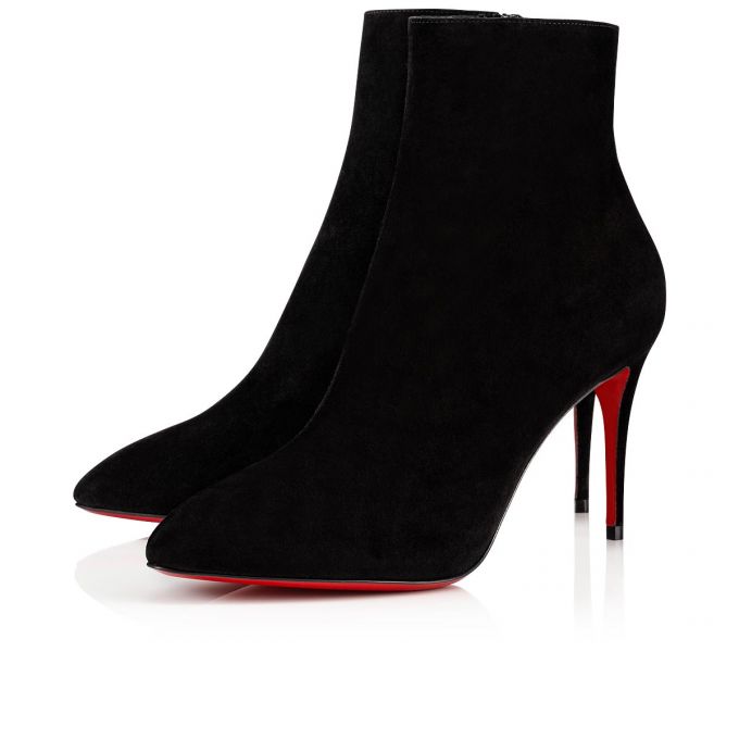 Christian Louboutin Eloise Booty 085 85 Veau Velours Boots Ženske Čizme Crne | RS-98065