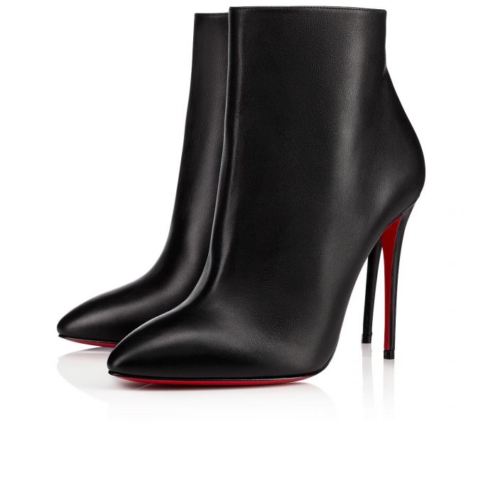 Christian Louboutin Eloise Booty 100 100 Calf Boots Ženske Čizme Crne | RS-07405