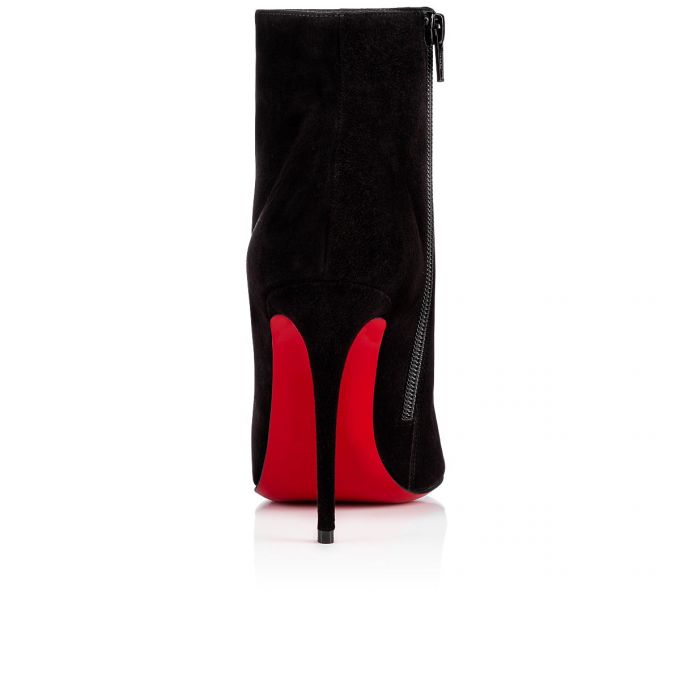 Christian Louboutin Eloise Booty 100 100 Veau Velours Boots Ženske Čizme Crne | RS-60236