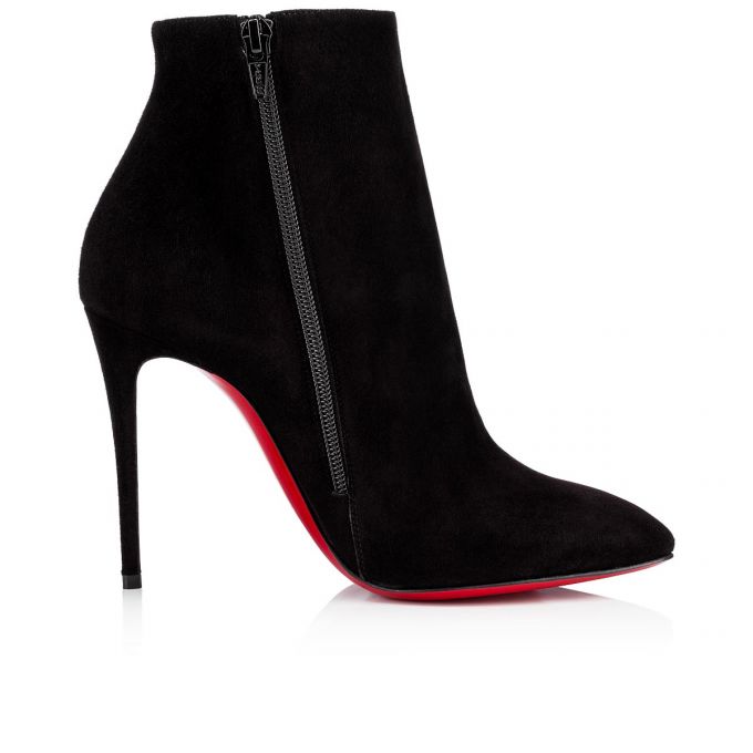 Christian Louboutin Eloise Booty 100 100 Veau Velours Boots Ženske Čizme Crne | RS-60236