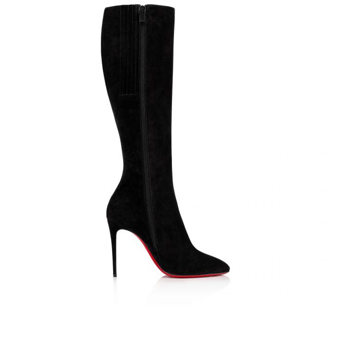 Christian Louboutin Eloise Botta 100 100 Veau Velours Boots Ženske Čizme Crne | RS-38463