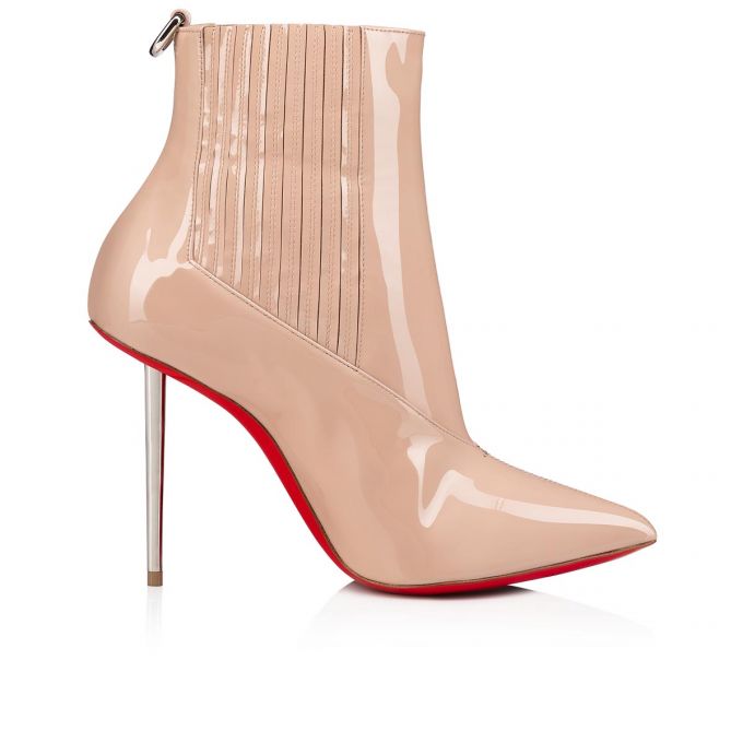 Christian Louboutin Epic Boot 100 Patent Boots Ženske Čizme Bijele | RS-14685