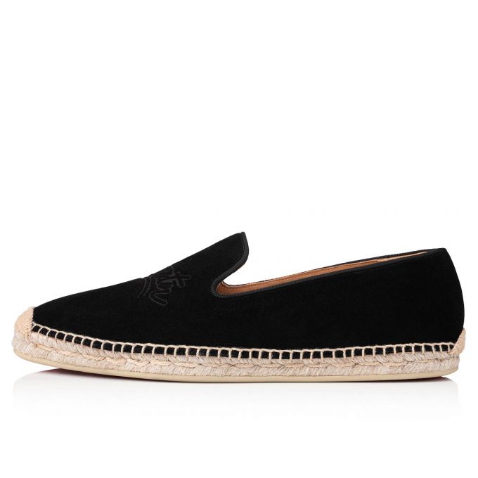 Christian Louboutin Esparadra Calf Espadrilles Muške Espadrilles & Sandals Crne | RS-29300