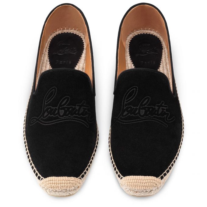 Christian Louboutin Esparadra Calf Espadrilles Muške Espadrilles & Sandals Crne | RS-29300