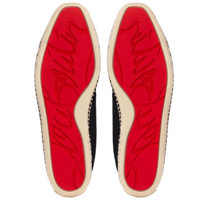 Christian Louboutin Esparadra Calf Espadrilles Muške Espadrilles & Sandals Crne | RS-29300