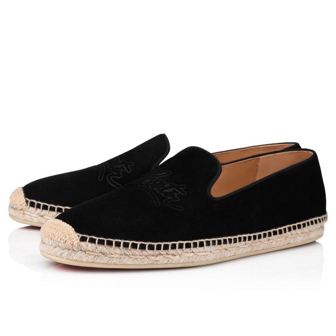 Christian Louboutin Esparadra Calf Espadrilles Muške Espadrilles & Sandals Crne | RS-29300