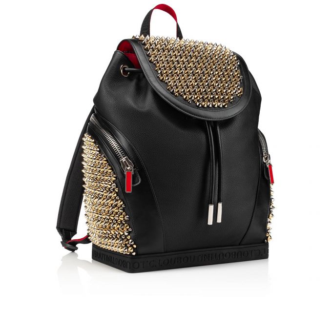 Christian Louboutin Explorafunk S Classic Koža Backpack Muške Ruksak Crne Visebojne | RS-01739