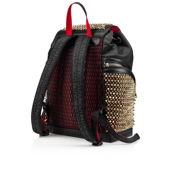 Christian Louboutin Explorafunk S Classic Koža Backpack Muške Ruksak Crne Visebojne | RS-01739