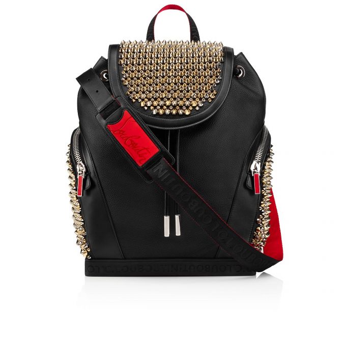 Christian Louboutin Explorafunk S Classic Koža Backpack Muške Ruksak Crne Visebojne | RS-01739