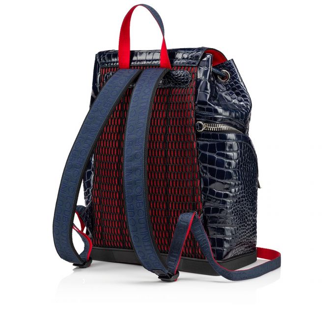 Christian Louboutin Explorafunk S Creative Koža Backpack Muške Ruksak Plave | RS-65883