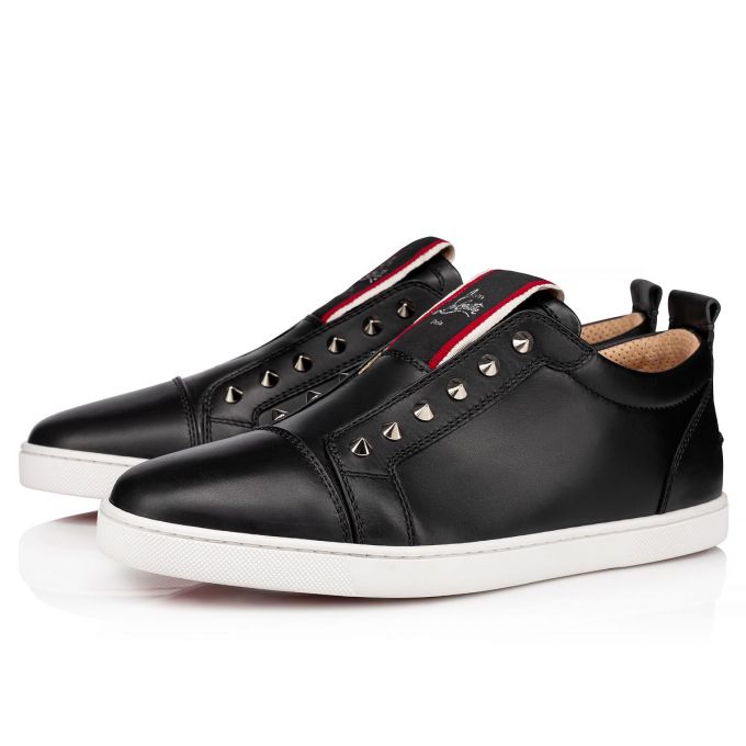 Christian Louboutin F.A.V Fique A Vontade Calf Sneakers Muške Patike Crne | RS-17675