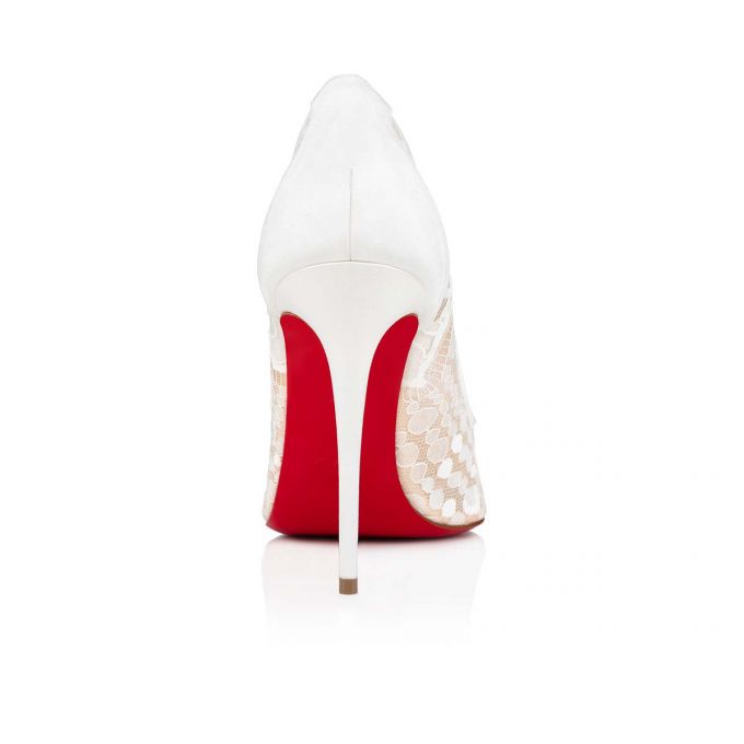 Christian Louboutin Follies Lace 100 Lace Pumps Ženske Pumps Bijele Plave | RS-46764