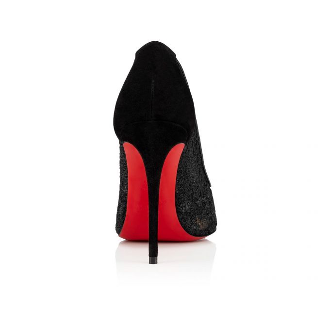 Christian Louboutin Follies Lace 100 Version Dentelle Pumps Ženske Pumps Crne | RS-20480