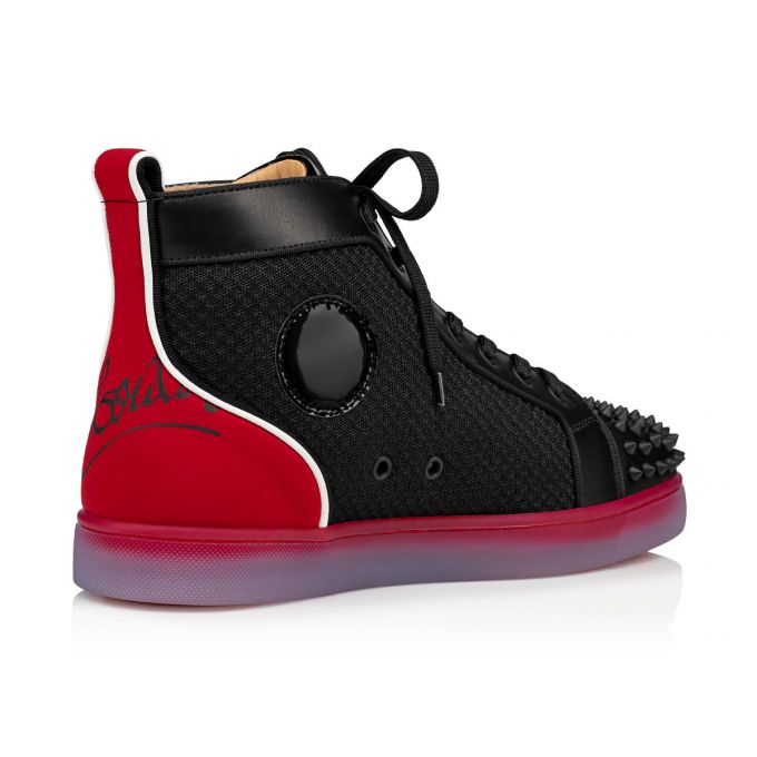 Christian Louboutin Fun Lou Spikes 000 Version Mesh Sneakers Muške Patike Crne Crvene | RS-07759