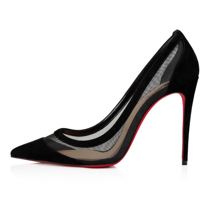 Christian Louboutin Galativi 100 100 Version Veau Velours Pumps Ženske Pumps Crne | RS-65593