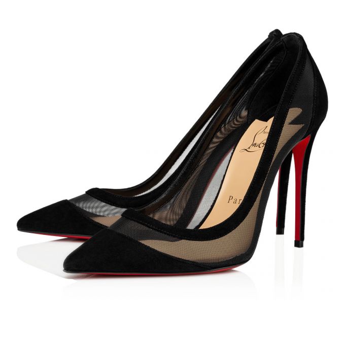 Christian Louboutin Galativi 100 100 Version Veau Velours Pumps Ženske Pumps Crne | RS-65593