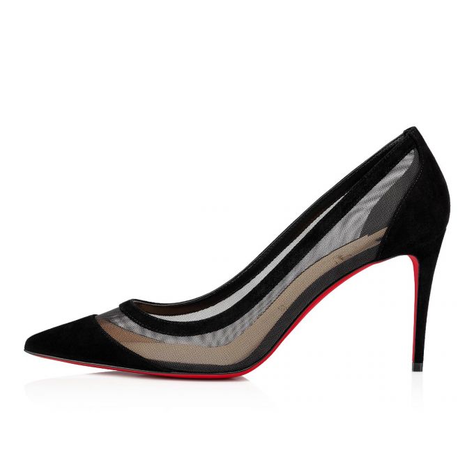 Christian Louboutin Galativi 85 Version Veau Velours Pumps Ženske Pumps Crne | RS-95821