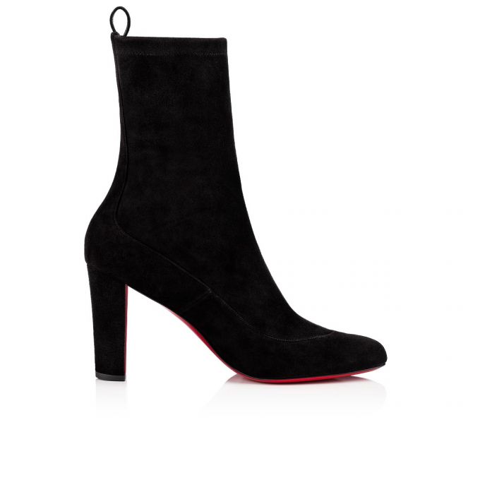 Christian Louboutin Gena Bootie 085 85 Veau Velours Boots Ženske Čizme Crne | RS-20158