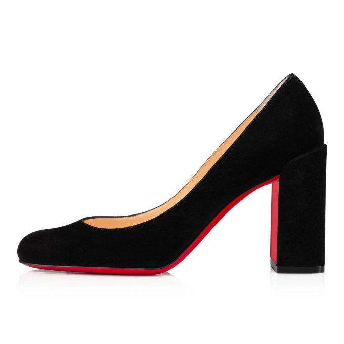 Christian Louboutin Gennana 85 Veau Velours Pumps Ženske Pumps Crne | RS-91104