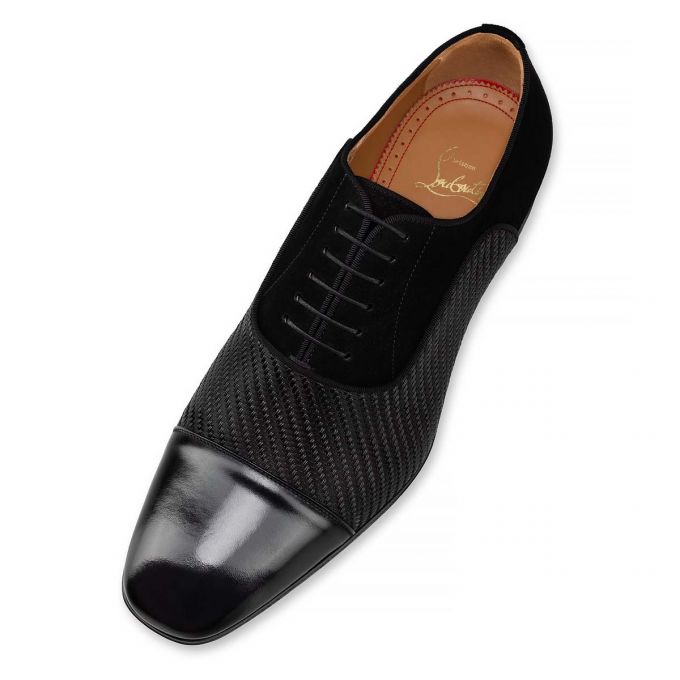 Christian Louboutin Greggo Cotton Oxford Muške Oxfords Shoes Crne | RS-49752