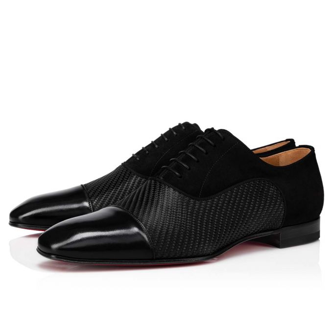 Christian Louboutin Greggo Cotton Oxford Muške Oxfords Shoes Crne | RS-49752