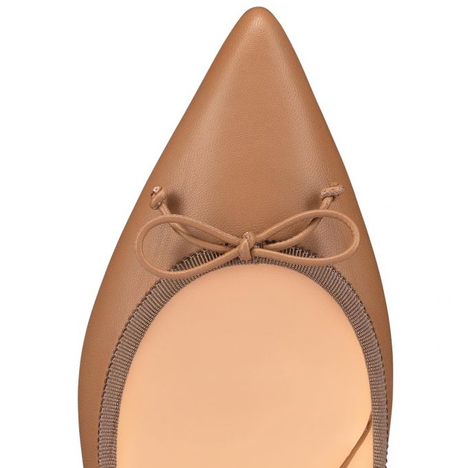 Christian Louboutin Hall 000 Version Fennec Nappa Flats Ženske Flats Kaki Boja | RS-35103