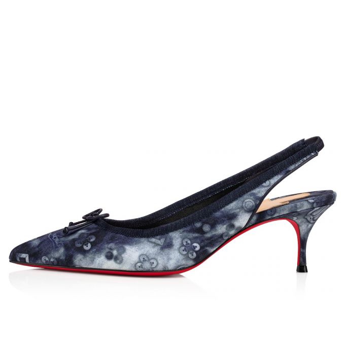 Christian Louboutin Hall Sling Pump 55 Cotton Pumps Ženske Pumps Visebojne Plave | RS-84636