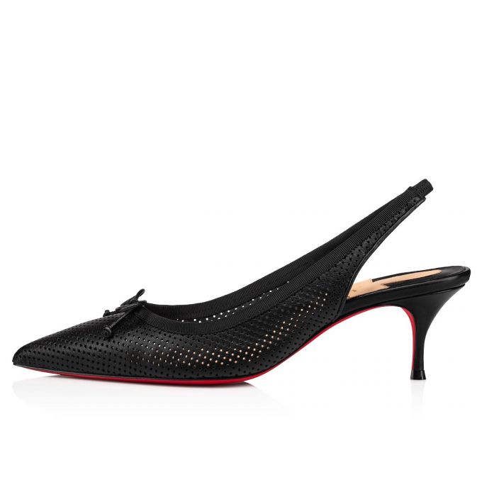 Christian Louboutin Hall Sling Pump 55 Nappa Pumps Ženske Sandale Crne | RS-37994