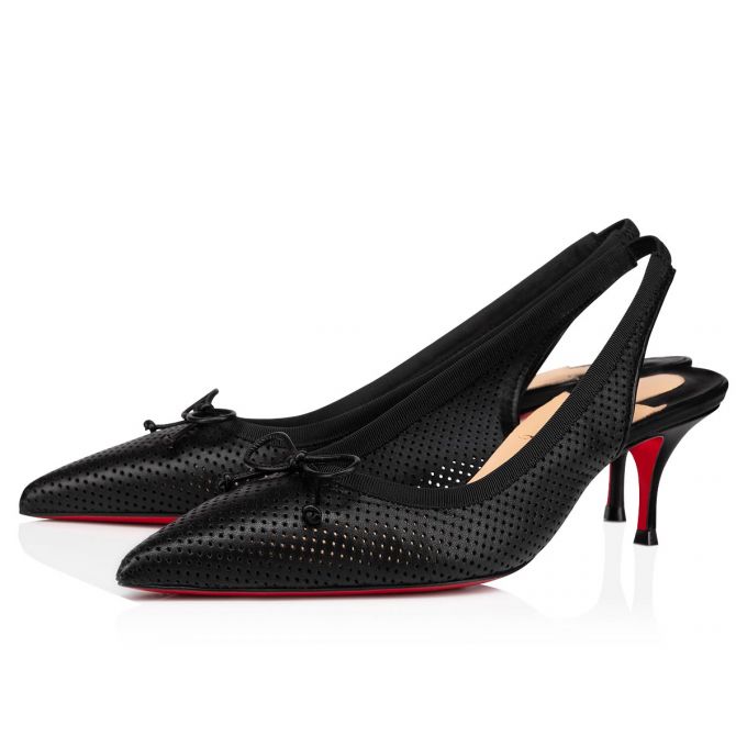 Christian Louboutin Hall Sling Pump 55 Nappa Pumps Ženske Sandale Crne | RS-37994