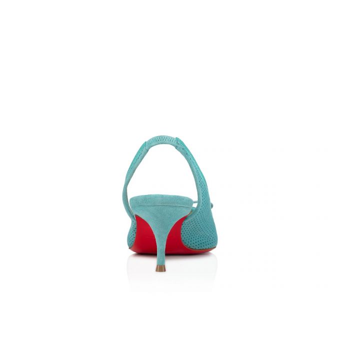 Christian Louboutin Hall Sling Pump 55 Veau Velours Pumps Ženske Pumps Plave | RS-57126