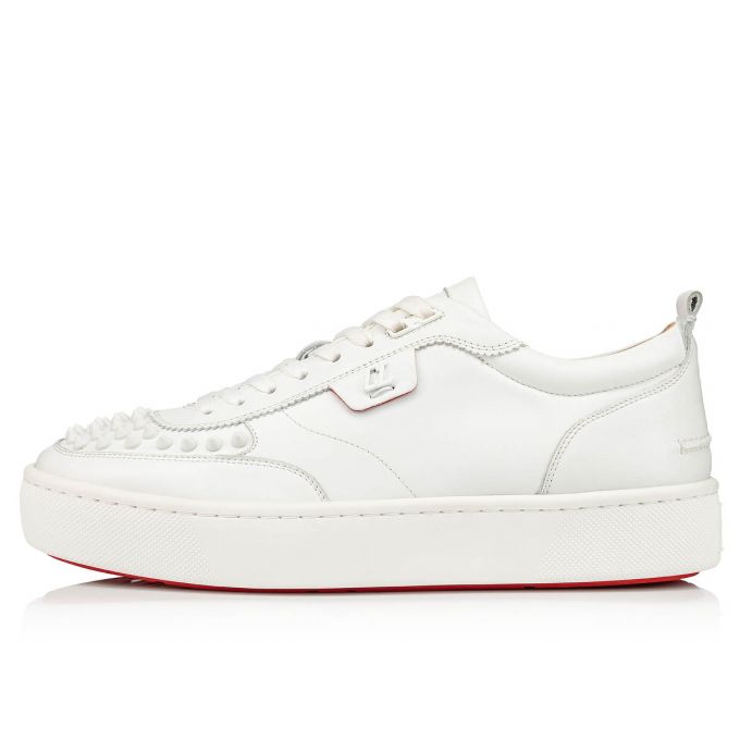 Christian Louboutin Happyrui Spikes 000 Mat Calf Sneakers Muške Patike Bijele | RS-72777