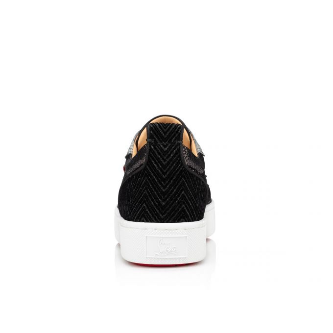 Christian Louboutin Happyrui Spikes Creative Koža Sneakers Muške Patike Crne Srebrne | RS-97956