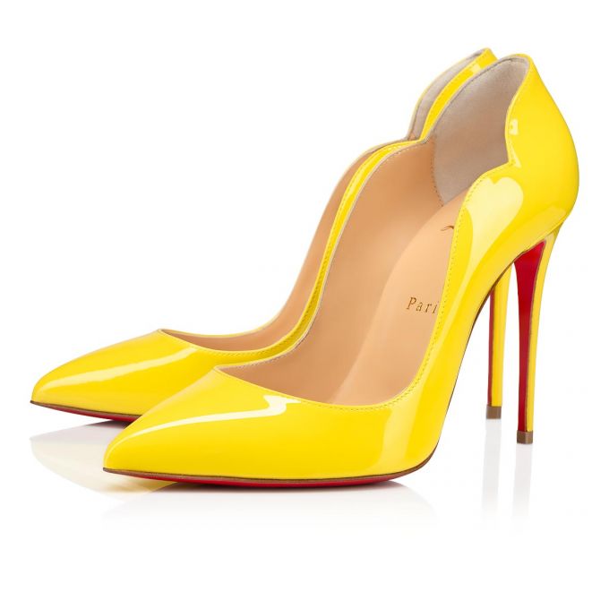 Christian Louboutin Hot Chick 100 100 Citronnade Patent Pumps Ženske Pumps Žute | RS-29732