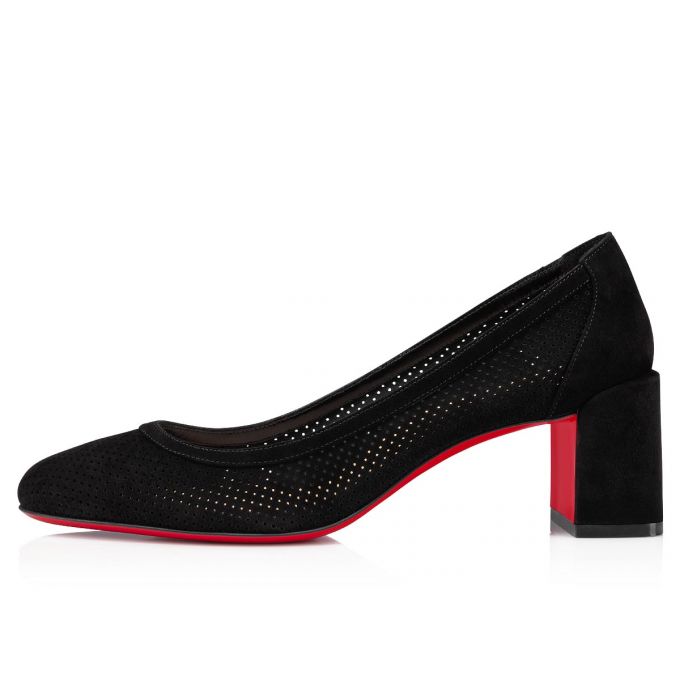 Christian Louboutin Incastrana 55 Veau Velours Pumps Ženske Pumps Crne | RS-61170