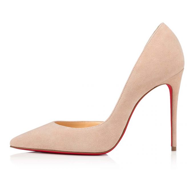 Christian Louboutin Iriza 100 100 Nougat Veau Velours Pumps Ženske Pumps Bež | RS-57078