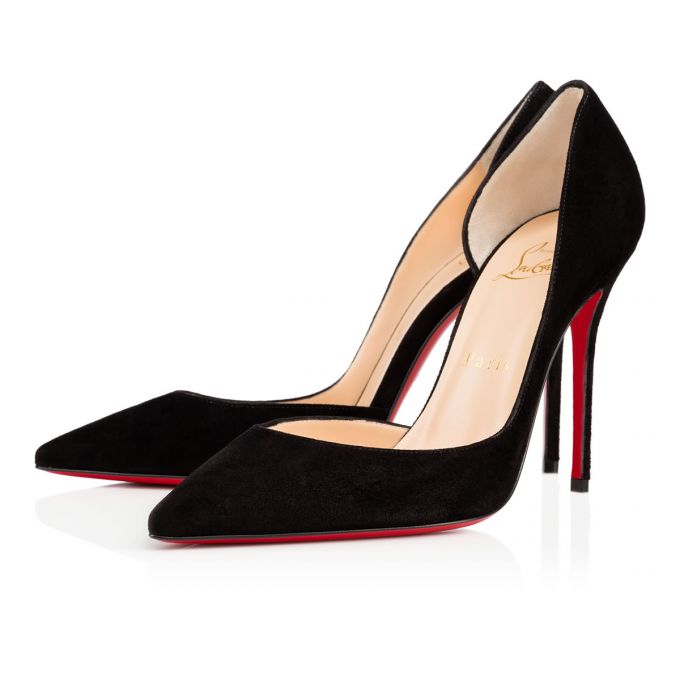 Christian Louboutin Iriza 100 100 Veau Velours Pumps Ženske Pumps Crne | RS-23307