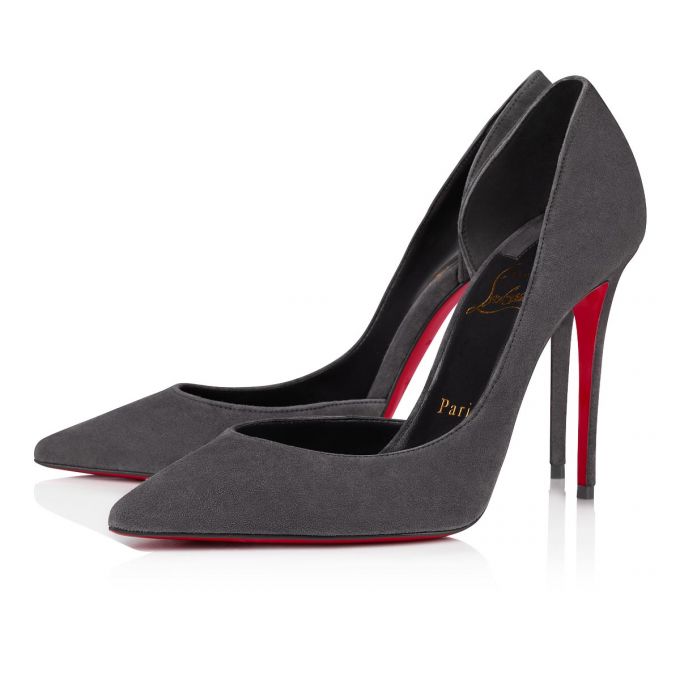 Christian Louboutin Iriza 100 Veau Velours Pumps Ženske Pumps Sive | RS-48523